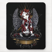 Stevie Super Star Angel by Myka Jelina Mouse Pads