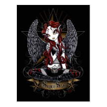 Stevie Tattooed Rock Star Angel Postcard