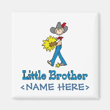 Stick Cowboy Little Brother Fridge Magnets