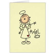 Stick Figure Angel T-shirts and Gifts Card