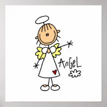 Stick Figure Angel T-shirts and Gifts Print