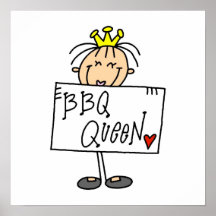 Stick Figure BBQ Queen Posters