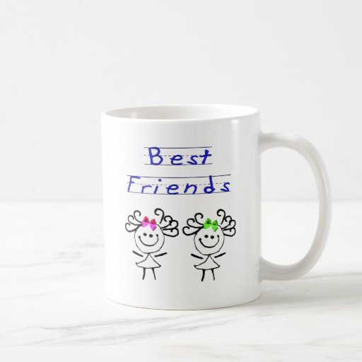 Stick figure best friends mugs