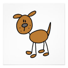 Stick Figure Dog T-shirts and Gifts Invitation