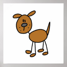Stick Figure Dog T-shirts and Gifts Posters