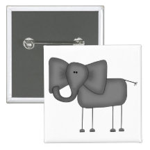 Stick Figure Elephant Tshirts and Gifts Pins