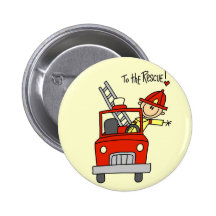 Stick Figure Firefighter to the Rescue Buttons