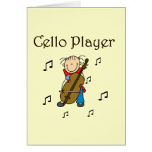 Stick Figure Girl Cello Player T-shirts and Gifts Cards