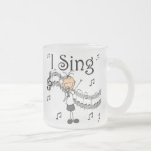 Stick Figure Girl I Sing T-shirts and Gifts Mugs