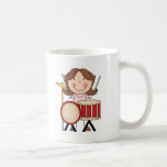 Stick Figure Girl With Drums Coffee Mug