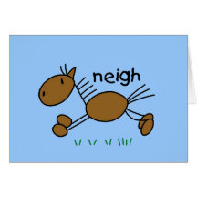 Stick Figure Horse T-shirts and Gifts Cards