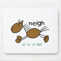 Stick Figure Horse T-shirts and Gifts Mousepads