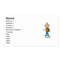 Stick Figure Hunter Business Cards