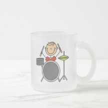 Stick Figure Male Drummer T-shirts and Gifts Mugs