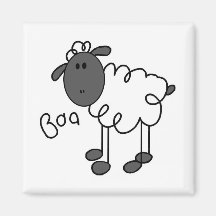 Stick Figure Sheep T-shirts and Gifts Refrigerator Magnets
