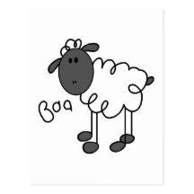 Stick Figure Sheep Tshirts and Gifts Post Card