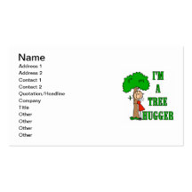 Stick Figure Tree Hugger T-shirts and Gifts Business Cards