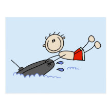 Stick Figure Tubing Tshirts and Gifts Post Card