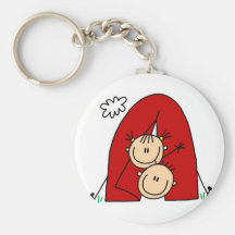 Stick Figures  Tenting Tshirts and Gifts Keychain