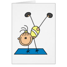 Stick Girl Doing Flips Tshirts and Gifts Card