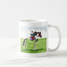STICK HORSE Pony Showjumping Coffee Mugs