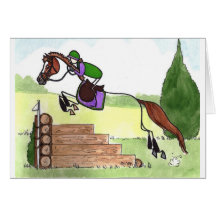 STICK HORSE XC Eventer Chestnut Cards