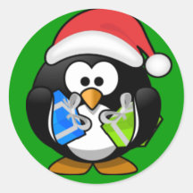 Sticker -  Christmas Penguin