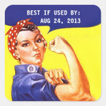 Sticker Vintage Rosie The Riveter BEST BY Canning