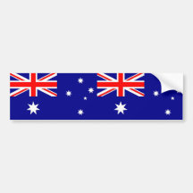 Sticker with Flag of Australia Bumper Sticker