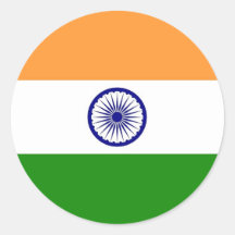 Sticker with Flag of India