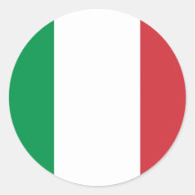 Sticker with Flag of Italy