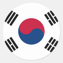 Sticker with Flag of South Korea