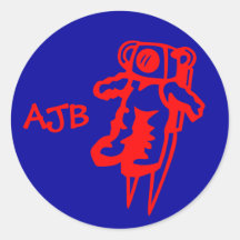 Sticker with Initials e.g. as envelope seals