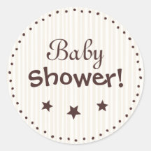Stickers: Cream and chocolate - Baby shower!