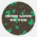 Stickers template - customisable Irish luck