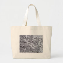 Sticky snow stuck to branches. bag