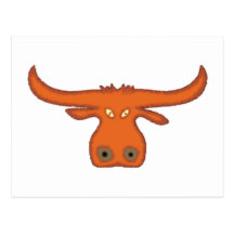 Stierkopf bulls head postkarte