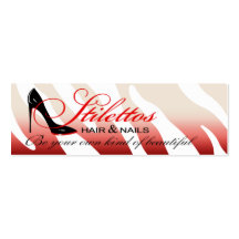 Stilettos Appointment Card Business Card Template