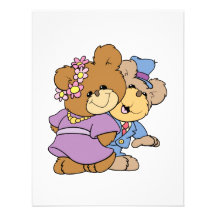 still in love teddy bear couple design personalized invitations