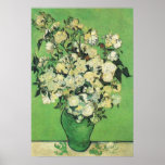Still life - Pink Roses in a Vase,van Gogh posters