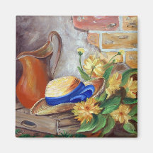 still life refrigerator magnets