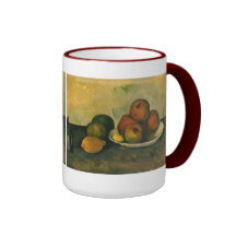 Still Life w Apples by Cezanne, Impressionism Art Coffee Mug