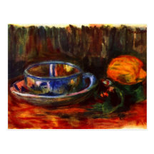 Still life with cup by Pierre Renoir Post Cards