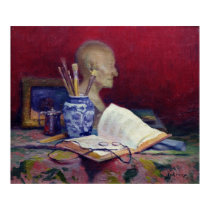 Still Life with Head of Voltaire posters