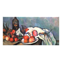 Still Life With Onions By Paul Cézanne Custom Photo Card