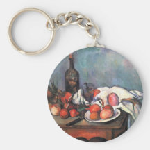 Still life with onions - Paul Cézanne Key Chains