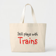 Still plays with trains bag