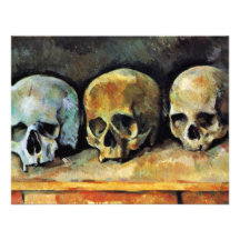Still Three Skulls By Paul Cézanne (Best Quality) Invitations