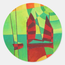 Still Waters Round Sticker