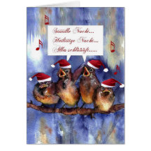 stille Nacht Weihnachten german language christmas Greeting Cards